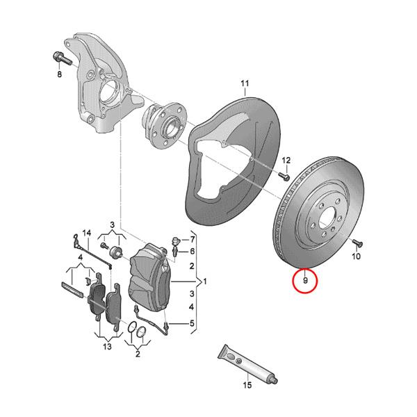 MEYLE AUDI アウディ A4/S4 8W/B9 フロント ブレーキディスク 左右セット 防錆仕様 8W0615301AA 8W0615301H 80A615301 80A615301Eの画像