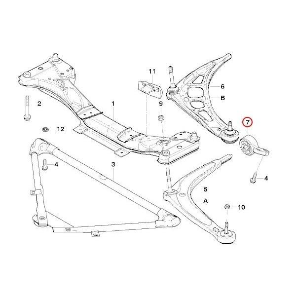 MEYLE製 BMW E46 318i 320i 323i 325i 328i 330i フロント ロアアームブッシュ 左右 ハウジング付き HD(強化版) 31126757623 31126783375｜protechauto｜02