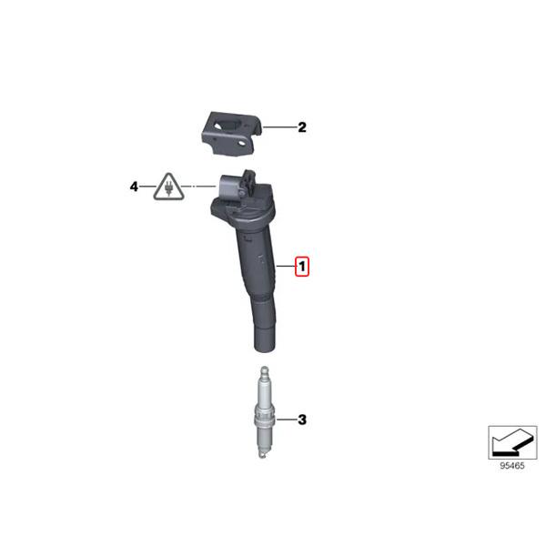  E92M3用イグニッションコイル1本OEM品 BMW マイレ製 BMW E90 E91 E92 320i 325i イグニッションコイル