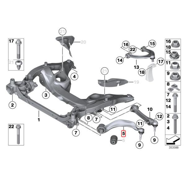 MEYLE製 BMW F11 523d 523i 528i 535i 550i フロント プルストラットアーム/スラストロッド/テンションロッド 左側 31126775971_1
