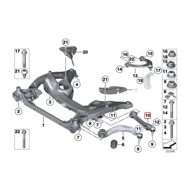 MEYLE製 BMW F07 528i 535i 550i フロント ロアアーム/コントロールアーム 左側 31126798107 31126850781 31126775963の画像