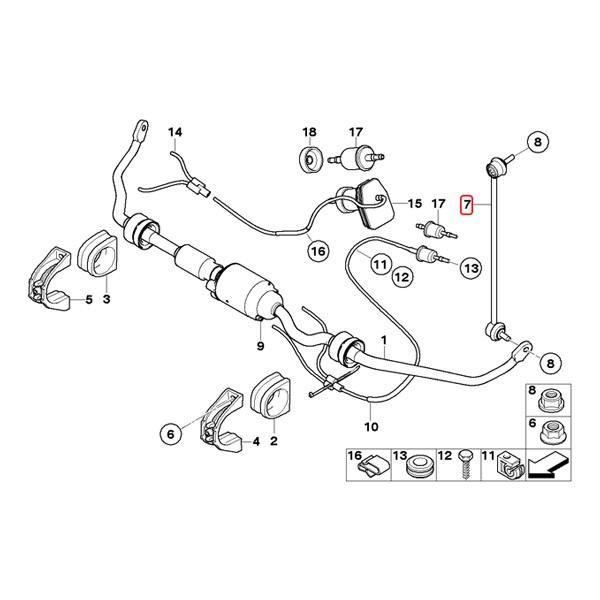 MEYLE製 BMW E65 745i 750i フロント スタビライザーリンク/スタビリンクロッド 左側 HD(強化版) 31306781545｜protechauto｜03