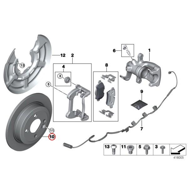 OP PARTS製 BMW MINI ミニ R50 R52 R53 One ワン 1.6 Cooper クーパー CooperS JCW リア/リヤ ブレーキローター 左右セット 34216774987｜protechauto｜02