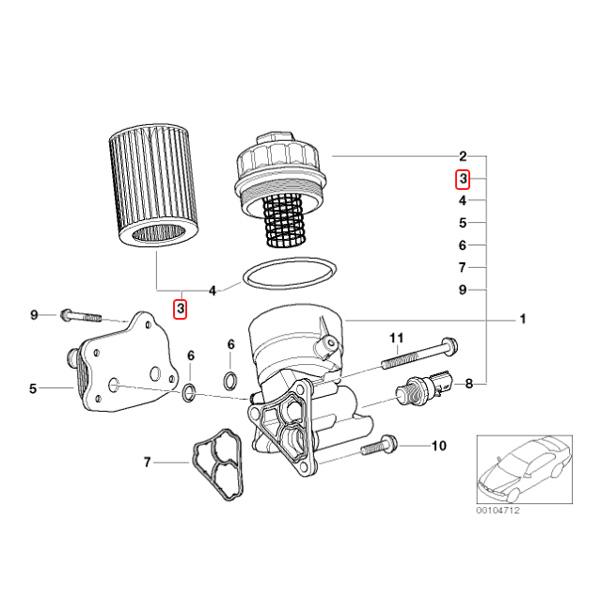 Purflux製 MINI ミニ R50 クーパー Cooper ワン One 1.6i エンジンオイルフィルター 11427512446 11420026787 11427509208｜protechauto｜02