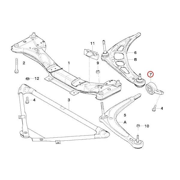 [6ヶ月保証]BMW Z4/E85 E86 フロント ロアアームブッシュ 左右 31126757623 31126783375 31126783376 31124004360 2.2i 2.5i 3.0i 3.0si | BMW | 01