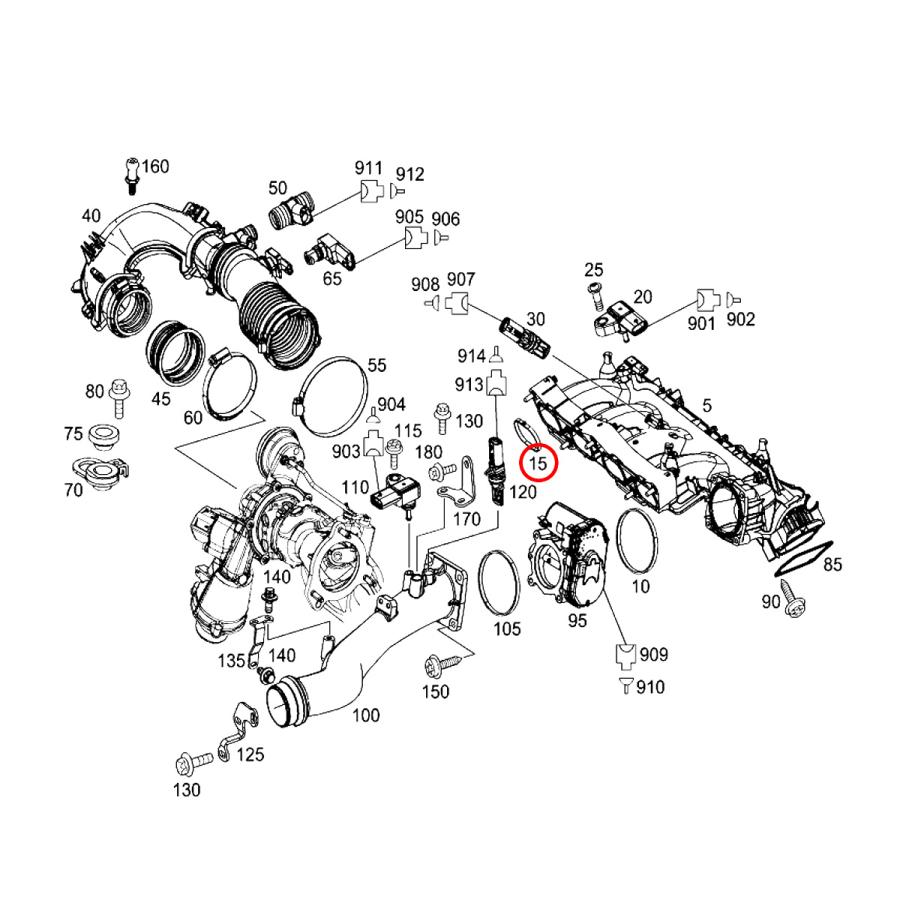 ベンツ W176 A180 A250 サーモスタット＆インマニガスケット一台分 M270 エンジン用 2702000615 2702000415 2702000315 2700960180 | Mercedes-Benz | 02