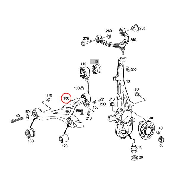 [6ヶ月保証付き]ベンツ X166 GL350_BlueTEC GL550 GL63AMG フロント ロアアーム/コントロールアーム 左右セット1663300107 1663300207 | Mercedes-Benz | 01