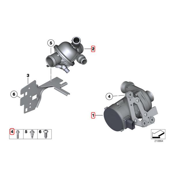 BMW F10 セダン 523i 528i 電動ウォーターポンプ＆サーモスタット N52N エンジン用 11517583836 11518635092 11537580627 11538671517 | BMW | 01