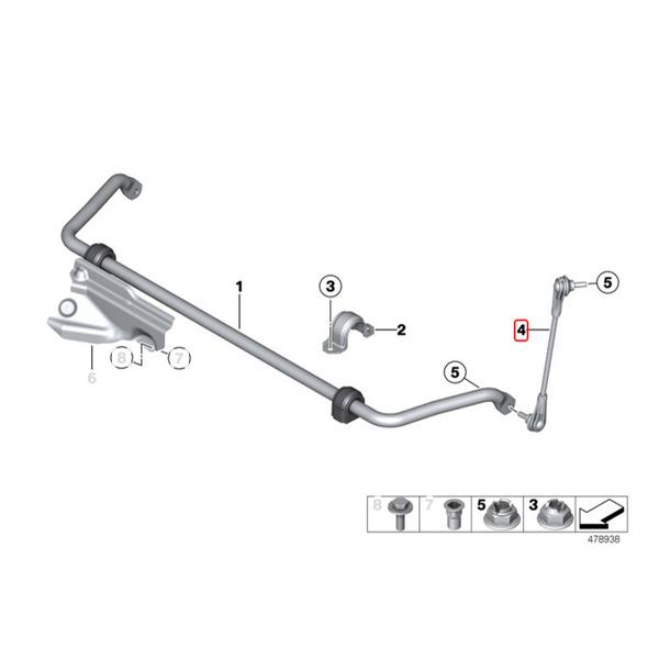 純正OEM LEMFORDER製 BMW F32 F33 F36 420i 428i 430i 435i 440i フロント スタビライザーリンク 左右 31306792211 31306792212 | BMW | 01