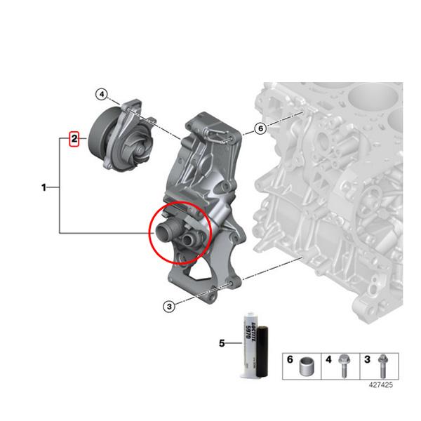 BMW MINI F54 F55 Cooper CooperS JCW ワン One ウォーターポンプ＆サーモスタット 11518623574 11518601366 11518623576 | MINI | 01