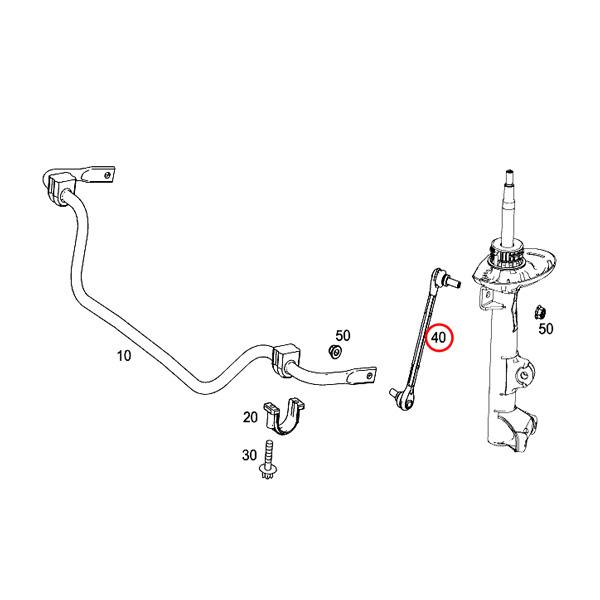 純正OEM LEMFORDER製 ベンツ R172 SLK200 SLK350 フロント スタビライザーリンク/スタビリンクロッド 左右セット 1723230117 1723230217 | Mercedes-Benz | 01