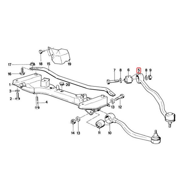 URO製 BMW E24 635CSi フロント プルストラットアーム/スラストロッド/テンションロッド  左右セット 31121132353 31121132354 | BMW | 01