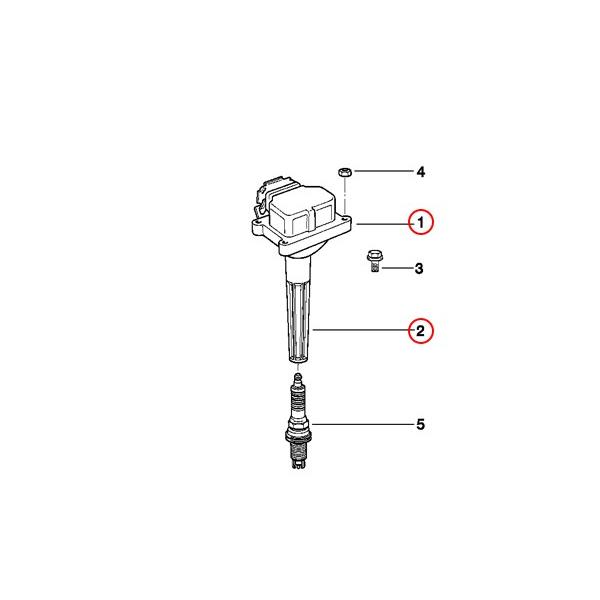 BOSCH製 BMW 3シリーズ E36 イグニッションコイル M52 M54 M62 M73エンジン サプレッサー付き 00129 12131703228 12131748018 | BMW | 01