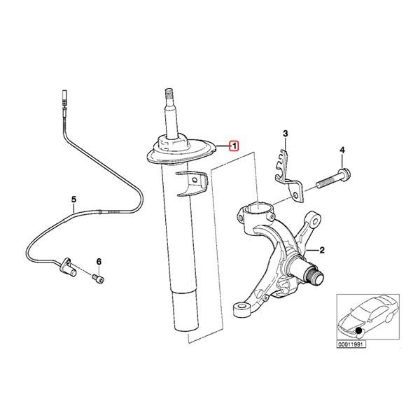 マイレ製 BMW E46 320i 323i 325i フロント ショックアブソーバー 左右セット 31316750789 31316759561 31316750790 31316759562 | BMW | 01