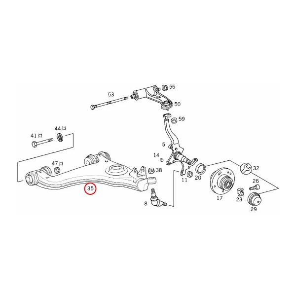 マイレ製 ベンツ W210 E230 E240 ロアアーム/コントロールアーム 左右セット HD(強化版) 2103307607 2103309007 2103307707 2103309107 | Mercedes-Benz | 01