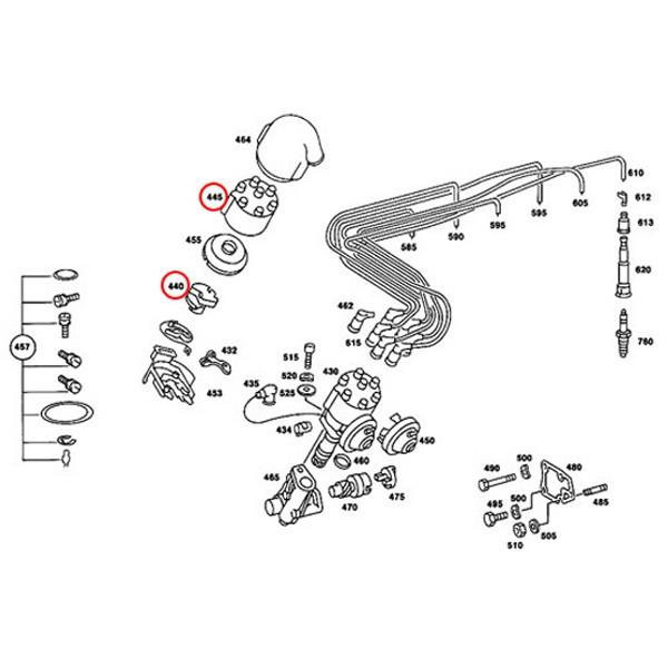 純正OEM BOSCH製 ベンツ W123 M110 ディストリビューターキャップ＆ローター 0001583602 0001582231 280C 280CE 280TE 280 280E | BOSCH（DIY、工具） | 02
