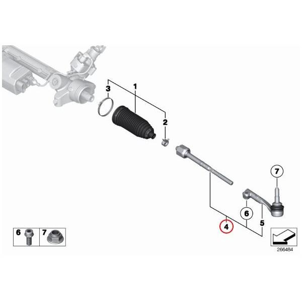 [6ヶ月保証]BMW Xシリーズ X1/E84 ステアリングタイロッド ASSY 左右セット 32106765235 32106765236 sDrive18i sDrive20i | BMW | 01
