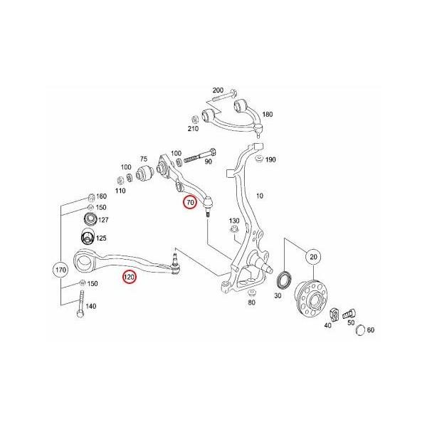 [6ヶ月保証付]ベンツ W221 S350 S400 フロント ロアアーム＆ラジアスアーム 左右4点セット 2213308107 2213308207 2213302311 2213302411 | Mercedes-Benz | 01