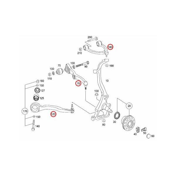 [6ヶ月保証]ベンツW221フロントロアアームほか 足回り左右6点セット 2213308107 2213302311 2213300307 S350 S400 S500 S550 S600 S63AMG |  | 01