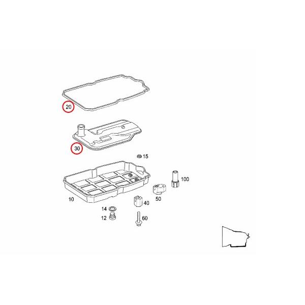 [優良品]ベンツ CLK C209 A209 CLK350 ATフィルター＆ガスケット 722.9系 2212770195 2202710180｜protechauto｜02