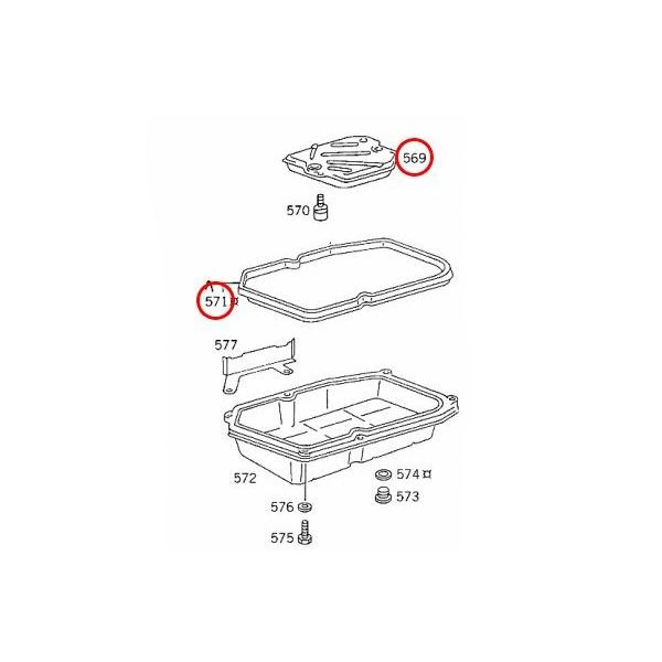 ベンツ 190クラス W201 190E ATフィルター/オートマフィルター ＆ ガスケット セット 722.4系ミッション用 1262770295 2012710380 |  | 01