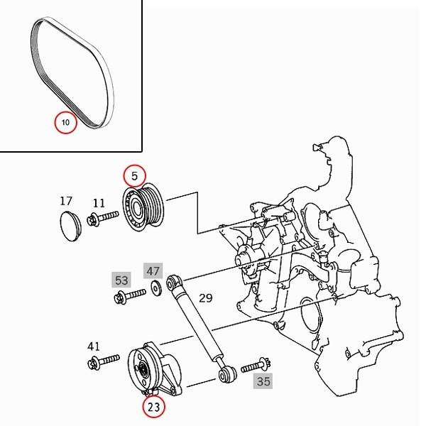 ベンツ W211 ベルトテンショナー/アイドラプーリー/ファンベルト 3点セット M112 V6 M113 V8 1122000970 0149977192 119973492 E240 E320 |  | 01