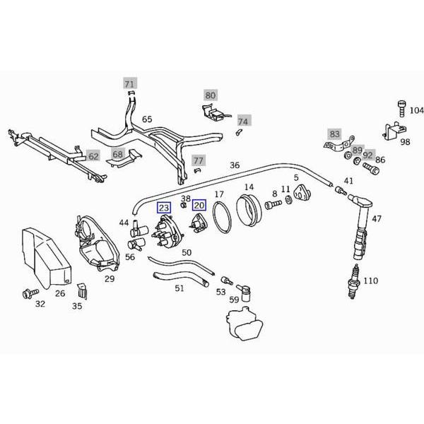 BREMI製 ベンツ Eクラス W124 ディストリビューターキャップ&ローター M119 1191580102 1191580331 1191580131 E420 400E E500 | Mercedes-Benz | 01