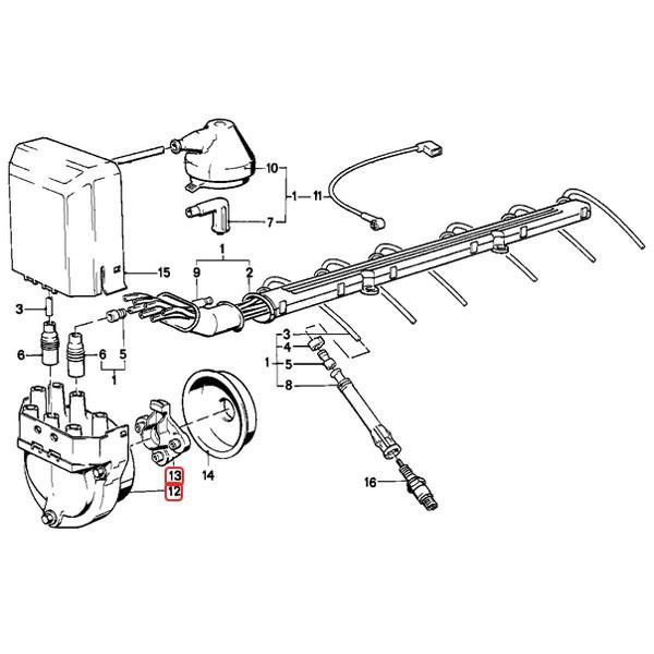 BREMI BMW E28 E34 E31 デスビキャップ＆ローター 12111725070 1235522365 12111734110 12111284446 520i 525e 535i M5 M535i 850i 850CSi | BMW | 01