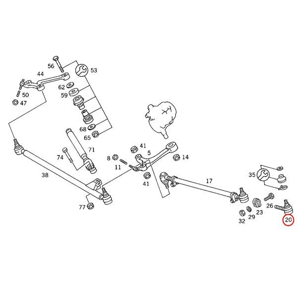 LEMFORDER製 ベンツ W115 ステアリングタイロッドエンド インナー側＆アウター側 0003382010 0003385310 0003385210 200 220 230 220D240D | Mercedes-Benz | 01
