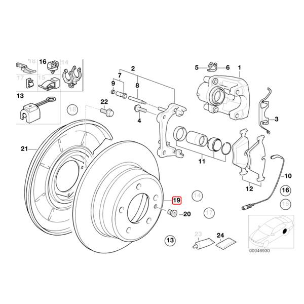Brembo製 BMW Z3(E36) Mロードスター リア/リヤ ブレーキディスク/ディスクローター 左右セット 34212227177 34212227178 | BMW | 01