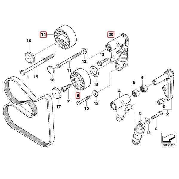 BMW E36E46 ベルトテンショナー＆ガイドプーリー＆アイドラプーリー3点セット油圧式11287838797 320i323i325i328i330i330xi328Ci330Ci M3 | BMW | 01