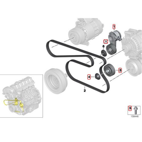 BMW E87E90E91E92E93 ベルトテンショナー&プーリー&ファンベルト 11287530314 11287535860 11287628650 130i 323i 325i 330xi | BMW | 01