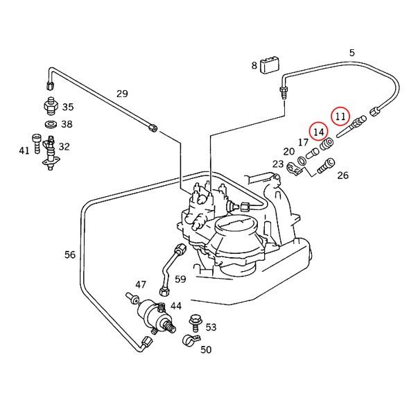 [優良品]ベンツ R107 R129 W463 420SL 500SL 560SL 300GE フューエルインジェクター ホルダー付き 0000785723 0000785823 1160700077 | Mercedes-Benz | 01
