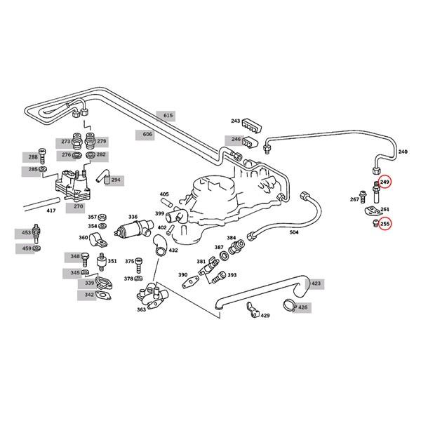 [優良品]ベンツ R107 R129 W463 420SL 500SL 560SL 300GE フューエルインジェクター ホルダー付き 0000785723 0000785823 1160700077 | Mercedes-Benz | 02