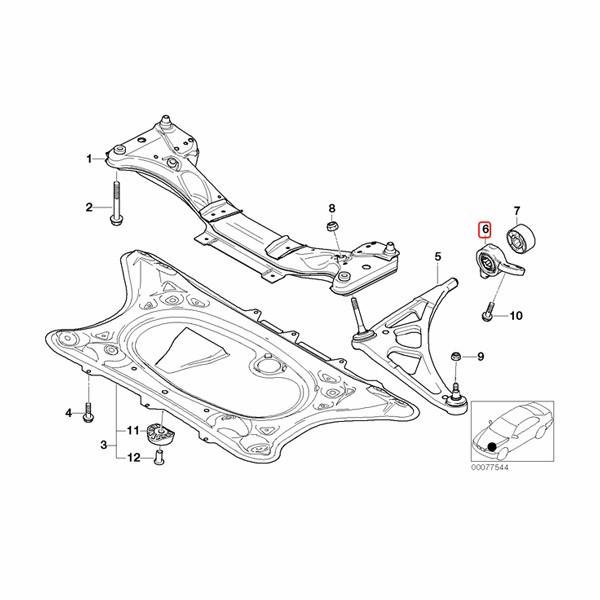 Karlyn製 BMW E46 M3 フロント ロアアームブッシュ ハウジング付き 左右セット 31122229623 31122229624 | BMW | 01