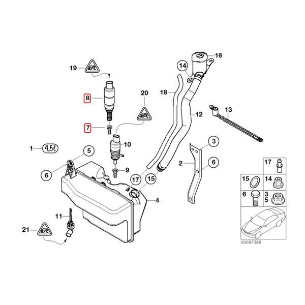 [優良品]BMW E65E66E87 ウィンドウウォッシャーポンプ＆ストレーナー 67128362154 61667006063 735i 745i 745Li 760Li 116i 118i 120i 130i | BMW | 01