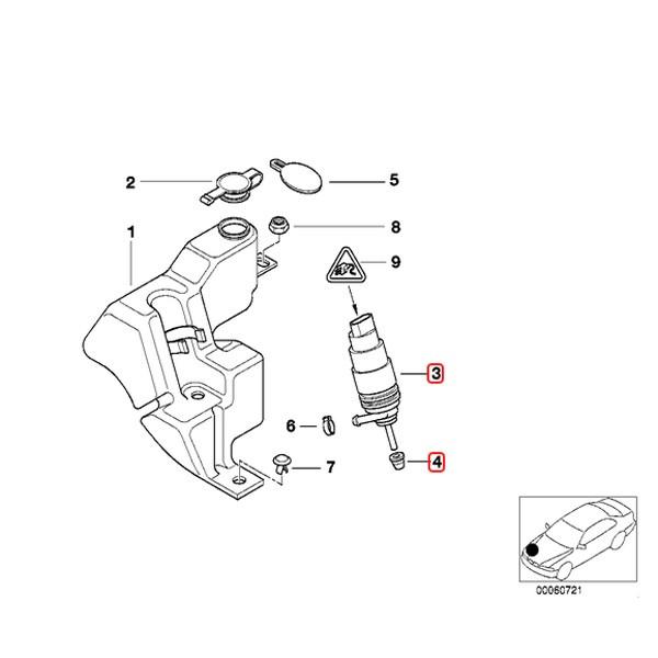 [優良品]BMW E65E66E87 ウィンドウウォッシャーポンプ＆ストレーナー 67128362154 61667006063 735i 745i 745Li 760Li 116i 118i 120i 130i | BMW | 02