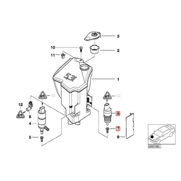 [優良品]BMW X3/E83F25 ウィンドウウォッシャーポンプ＆ストレーナー 67128362154 2.5i3.0i 2.5si 3.0si xDrive20d/20i/25i/28i/30i/35i | BMW | 04