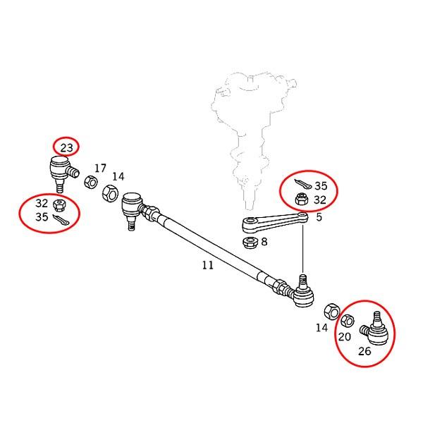 MEYLE製 ベンツ W463 G350 G550 センターリンクエンド 左右セット 0003308635 0003308835 0003306835 0003300335 0003306735 0003308535 | Mercedes-Benz | 01
