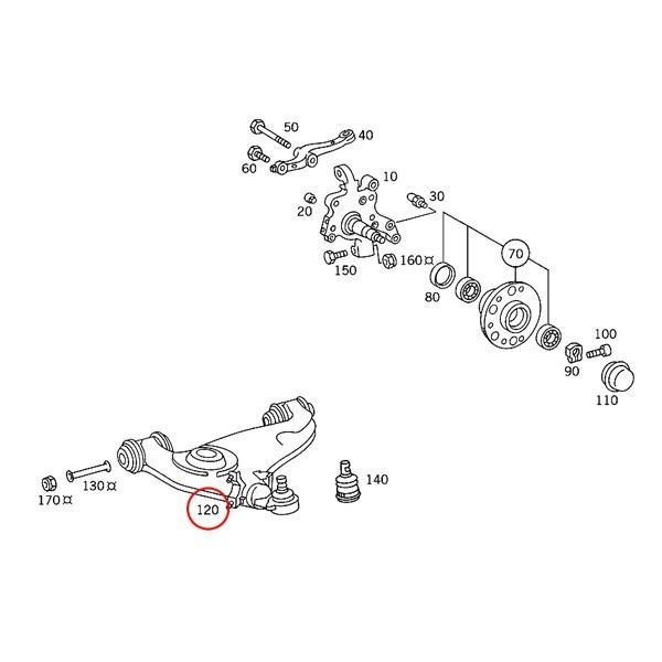 MEYLE製 ベンツ W201 R129 190D 190E 500SL SL320 SL500 フロント ロアアーム/コントロールアーム 左右セット 1243303007 1243303107 | Mercedes-Benz | 01