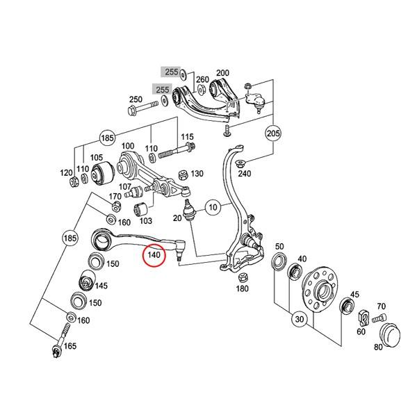 マイレ製 ベンツ W211 E240 E250 E280 E300 E320 E320CDI E350 E500 フロント ストラットアーム 左右 HD(強化版) 2113304311 2113304411 | Mercedes-Benz | 01