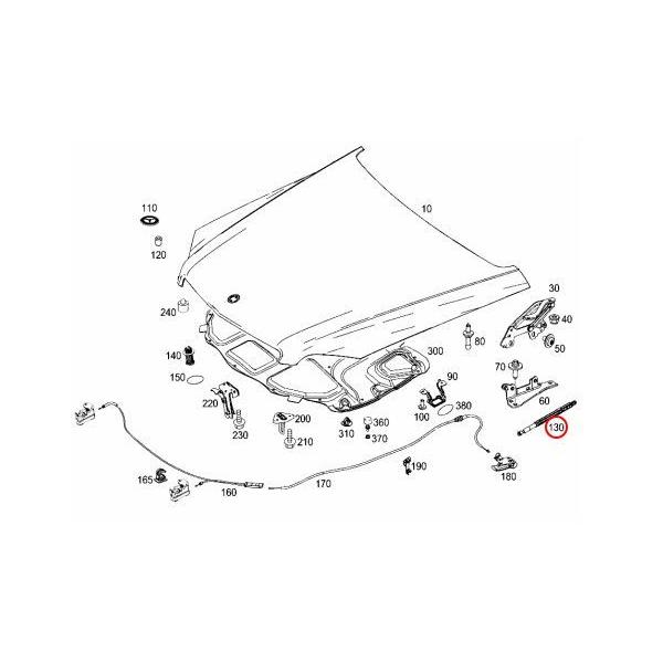 [6ヶ月保証付き]純正OEM STABILUS製 ベンツ X204 GLK350 ボンネットダンパー/エンジンフードダンパー 左右セット 2049800564 2049801064｜protechauto｜02