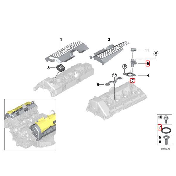 純正OEM BMW F32 F82 F33 F36 420i 428i 435i M4 カムポジションセンサー Oリング付 13627525014 13627558518 13627546660 12141748398 | BMW | 01