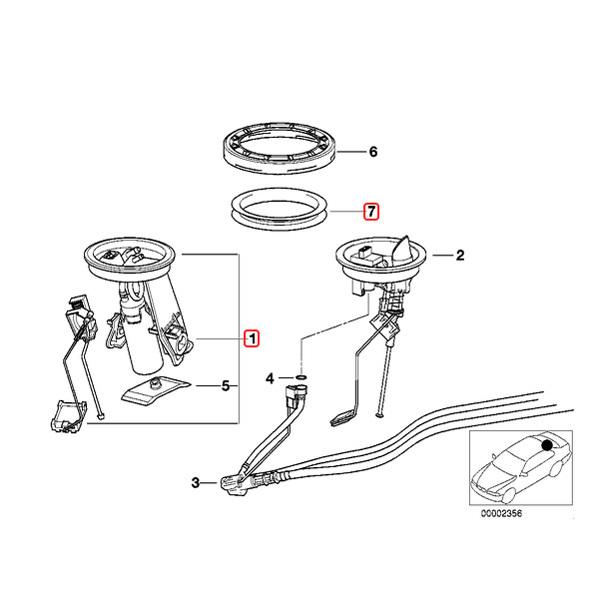 BMW E36 318i 320i 燃料ポンプ＆シールリング 16146758736 16141182985 16141183139 16111179637 | BMW | 01