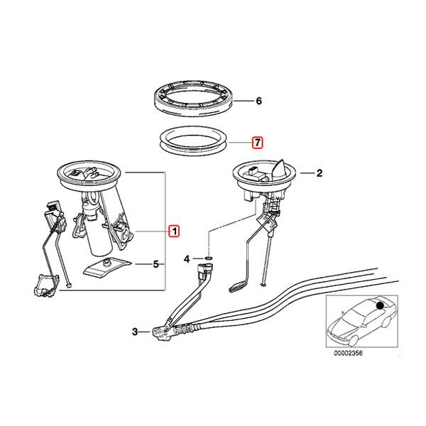 BMW E36 325i 328i フューエルポンプ＆ガスケットセット 16146758736 16141182985 16111179637 | BMW | 01