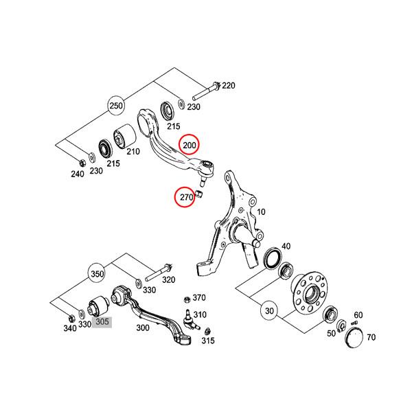 マイレ製 ベンツ W218 CLS350 フロント ストラットアーム/ラジアスアーム 左右セット HD(強化版) 2183301111 2183301211 | Mercedes-Benz | 01