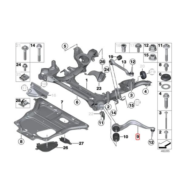 純正OEM LEMFORDER製 BMW F30 320ixDrive フロント プルストラットアーム 左右セット 31126854723 31126793881 31126854724 31126793882 | BMW | 01