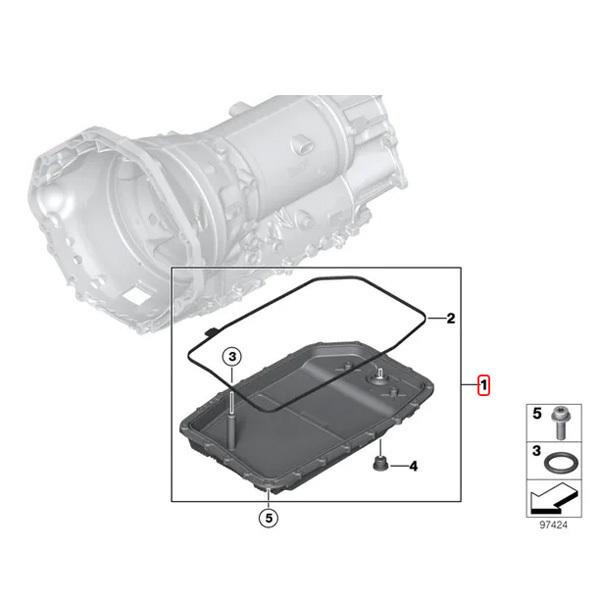 ZF製 BMW E87 E88 E82 E63 116i 118i 120i 130i 135i 630i ATオイルパンASSY＆シールスリーブ＆プラグアダプター GA6HP19Z 24152333907｜protechauto｜02