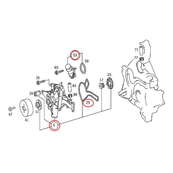 MEYLE製 ベンツ W463 W639 W251 G320 G500 G55AMG V350 3.2 R500 ウォーターポンプ＆サーモスタット 1122000201 1122001401 1122030275｜protechauto｜02