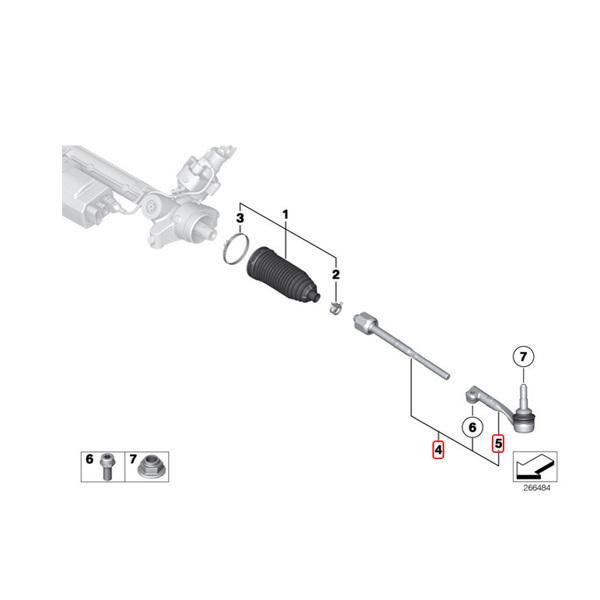 febi製 BMW F22 F23 F20 220i M235i M240i 116i 120i M135i 118d 118i M140i ステアリングタイロッド ASSY 左右 32106799960 32106799965 | BMW | 01